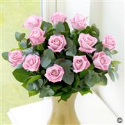 Elegant Pink Rose  Vase 12