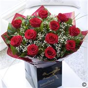 12 Crimson  Kisses with Heart Chocolates 12