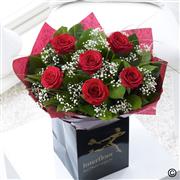 6 Crimson Kisses with Heart Chocolates 12