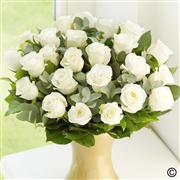 Extra Large Elegant Ivory Rose  Vase 12