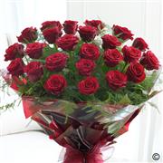 Extra Large Long-stemmed Red Rose  Hand-tied 12