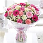 Extra Large Pretty Pink Handtied with Chocolates