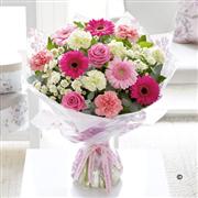Pretty Pink Handtied with Chocolates