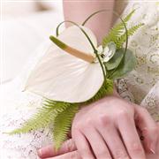 Cream Anthurium Wrist Corsage